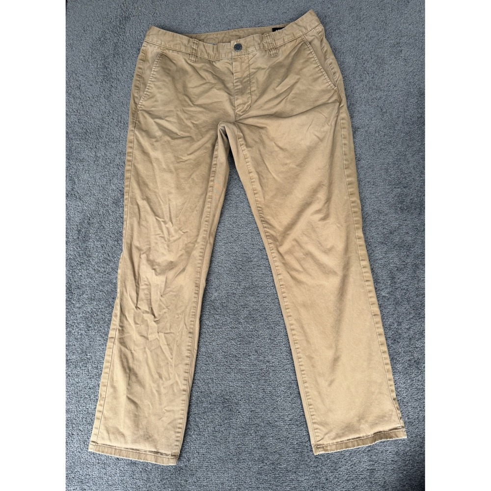 Bonobos Mens Slim Fit Chino Pants Tan Khaki Stretch Cotton 33x30